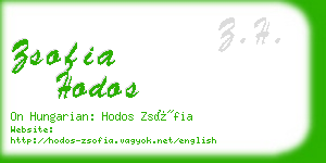 zsofia hodos business card